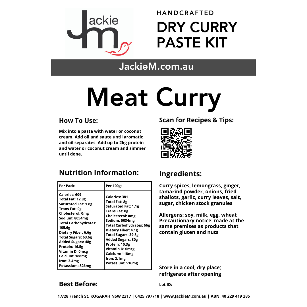 Handcrafted - Meat Curry Dry Curry Paste Kit