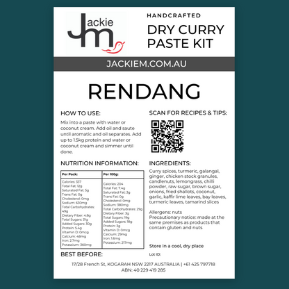 Handcrafted - Rendang Dry Curry Paste Kit