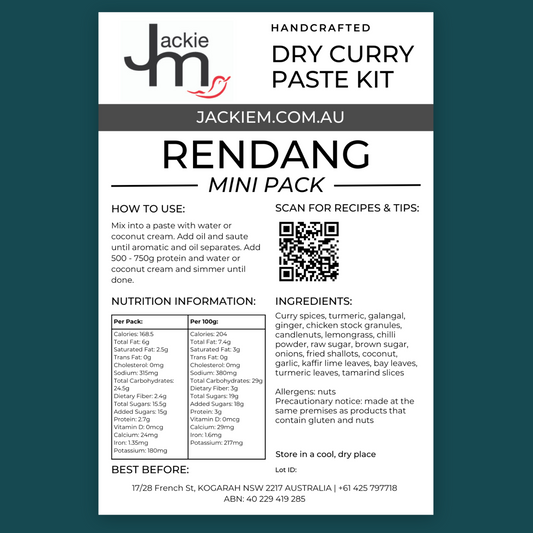 [Mini Pack] Handcrafted - Rendang Dry Curry Paste Kit