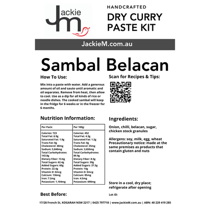 Handcrafted - Dry Sambal Belacan Kit