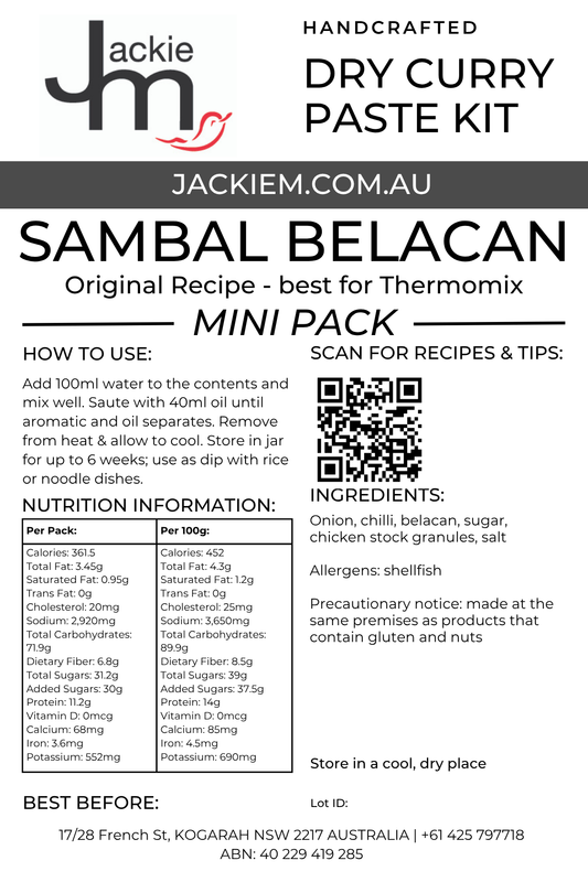 [Mini Pack] Handcrafted - Dry Sambal Belacan Kit (Original Recipe)