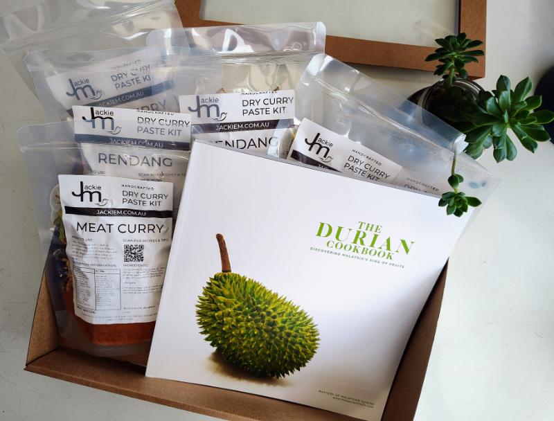 Christmas Bundle - 6-pack Handcrafted Dry Curry Pastes + The Durian Cookbook