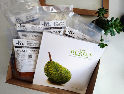 Christmas Bundle - 6-pack Handcrafted Dry Curry Pastes + The Durian Cookbook