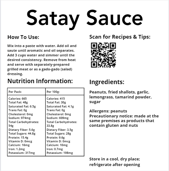 Handcrafted - Dry Satay Sauce Kit