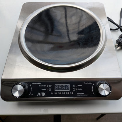 Portable Concave Induction Wok Stove (3500W)